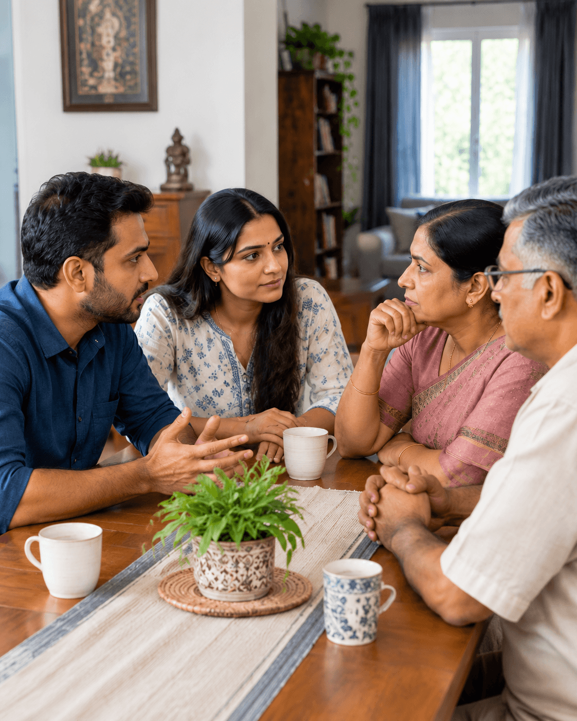 Serious Family Conversation at Home